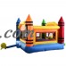 Zimtown ASTM-Certified  Inflatable Crayon Bounce House Castle Jumper Moonwalk Bouncer without Blower   